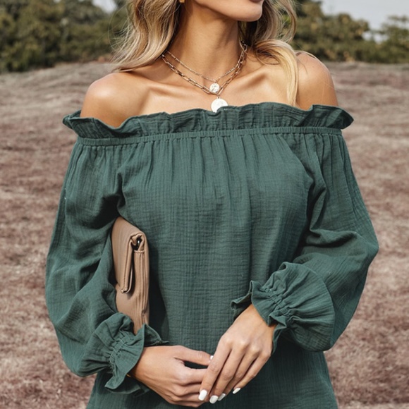 Off-The-Shoulder Ruffle Top - Picture 2 of 4